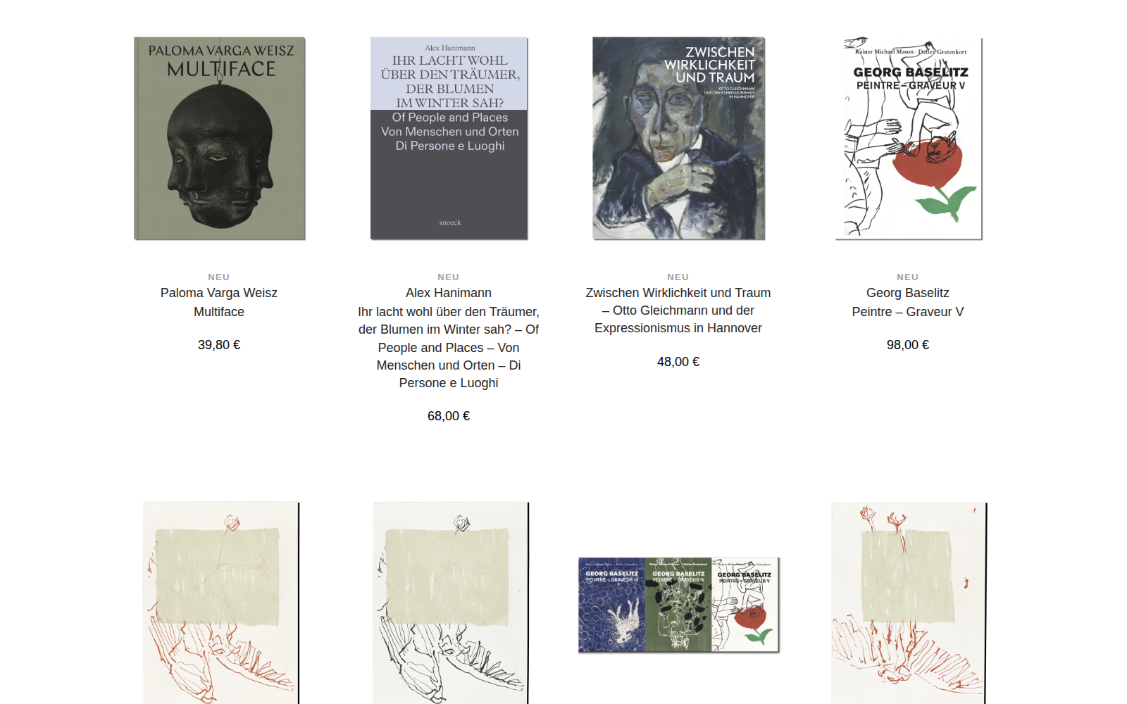 Snoeck Verlag: Neuerscheinungen als Galerie